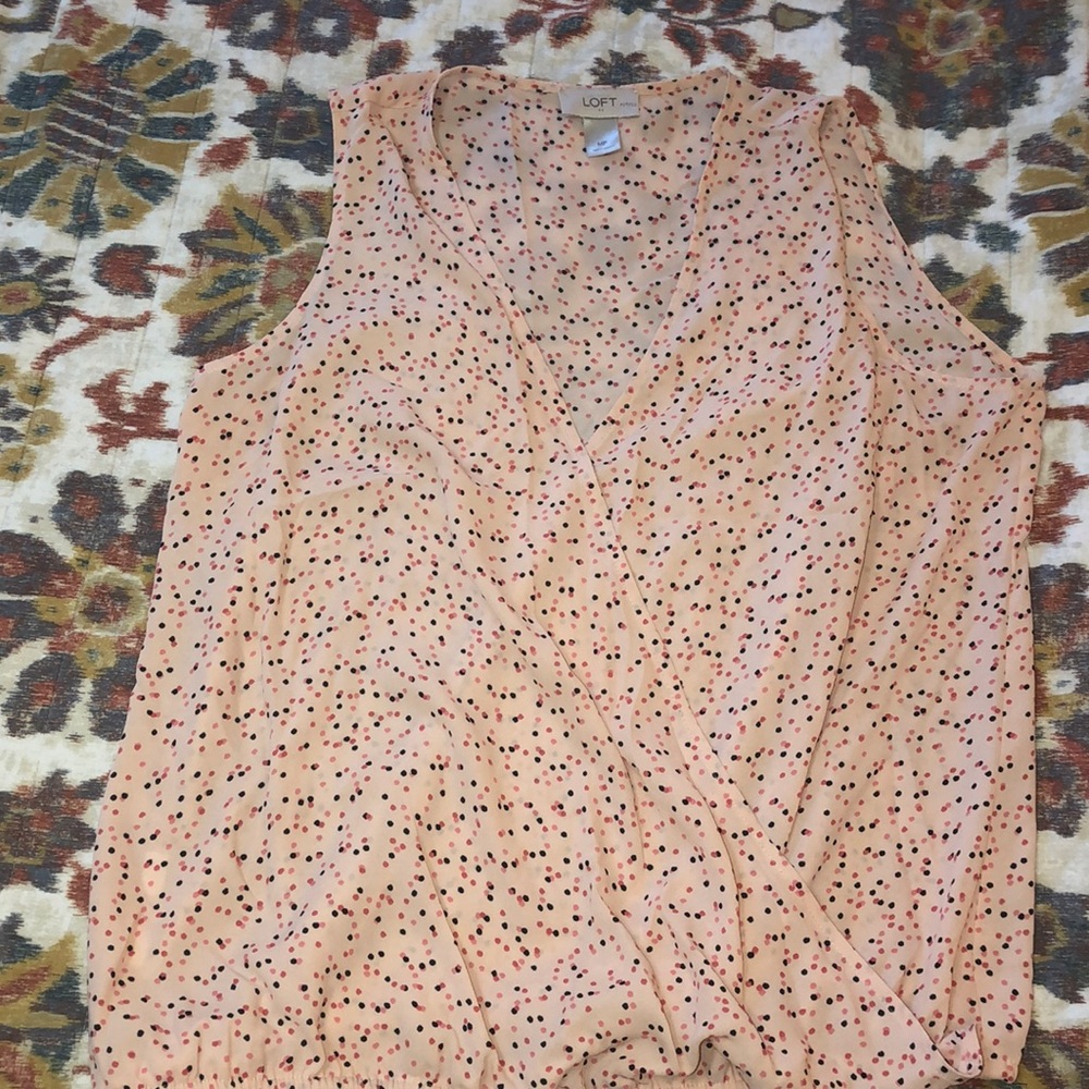 Loft Sleeveless Blouse Medium Petite